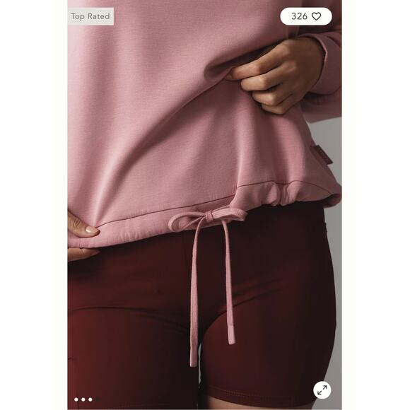 Varley Betsy Sweat Cowl Neck Double Soft Sweatshirt  Ash Rose Size S - Picture 5 of 12